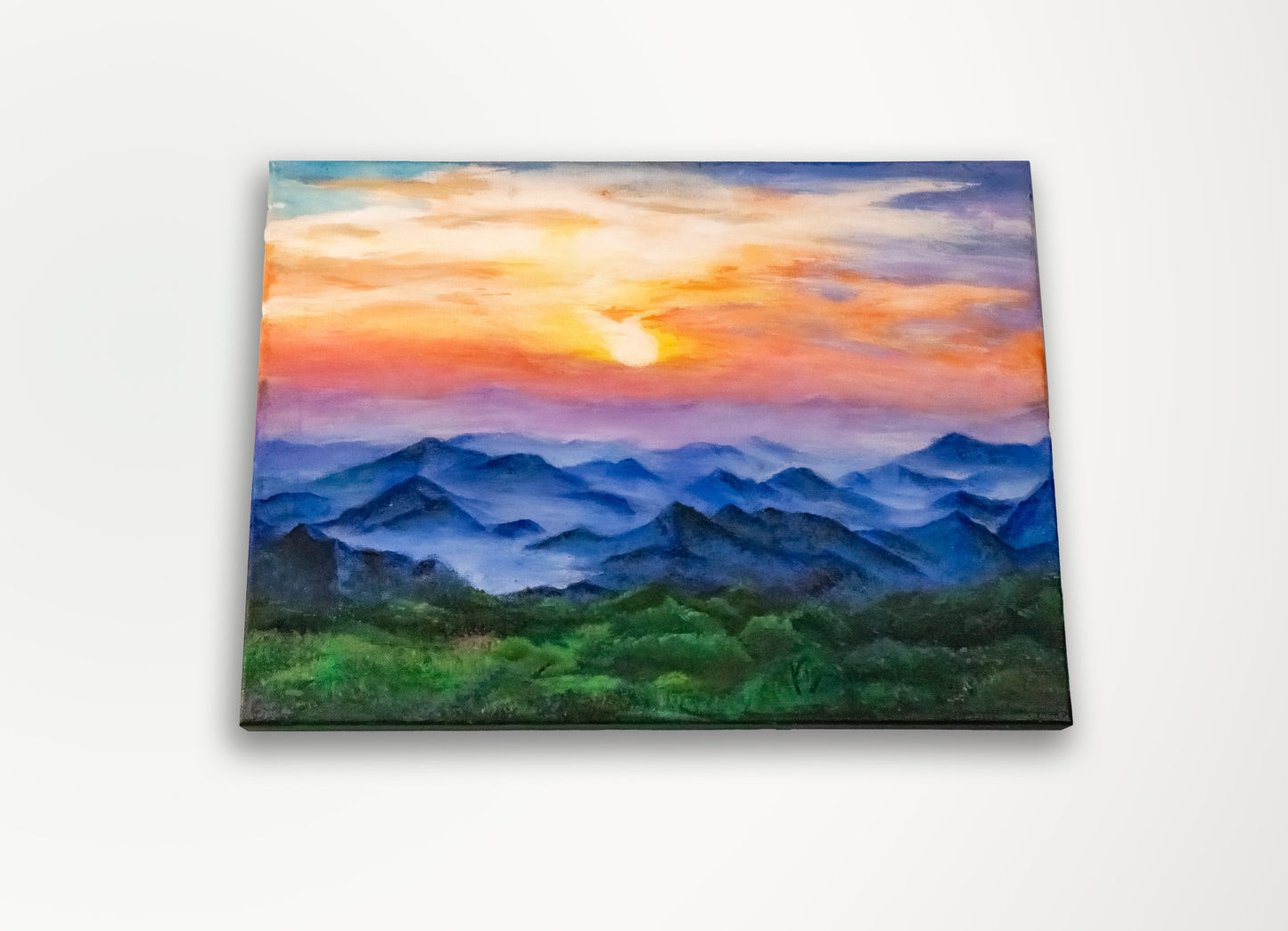 Sunset In The Rockies Original Artwork