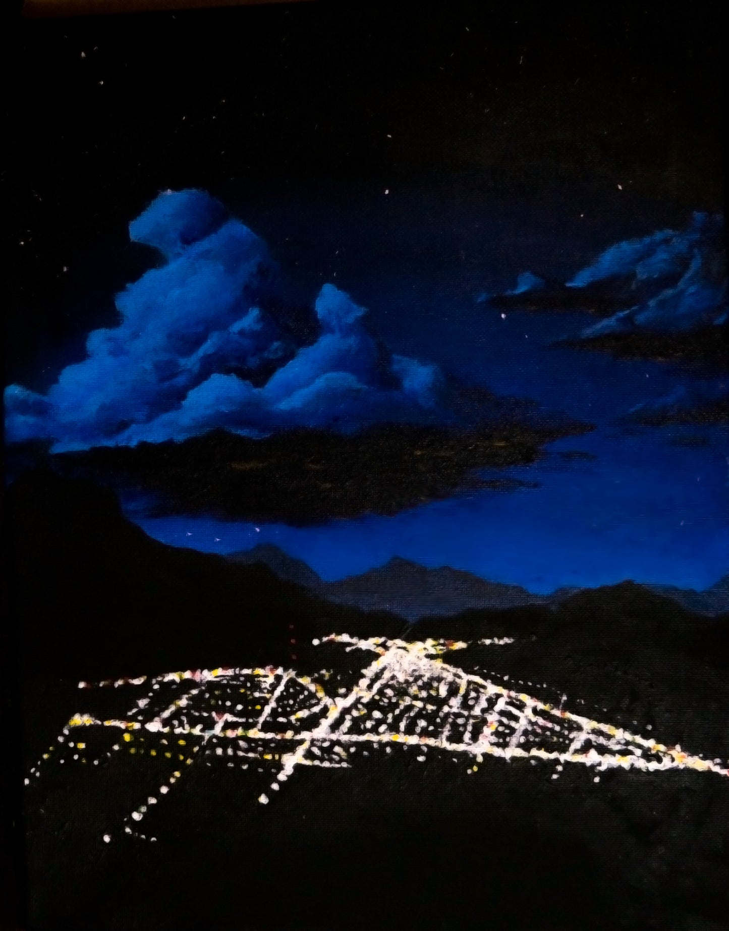 A City In The Rockies Original Artwork