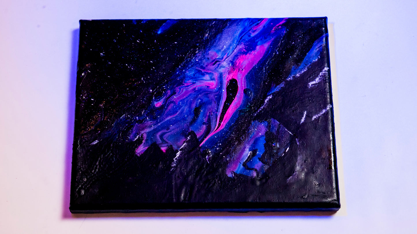 A Midnight Galaxy View Original Artwork