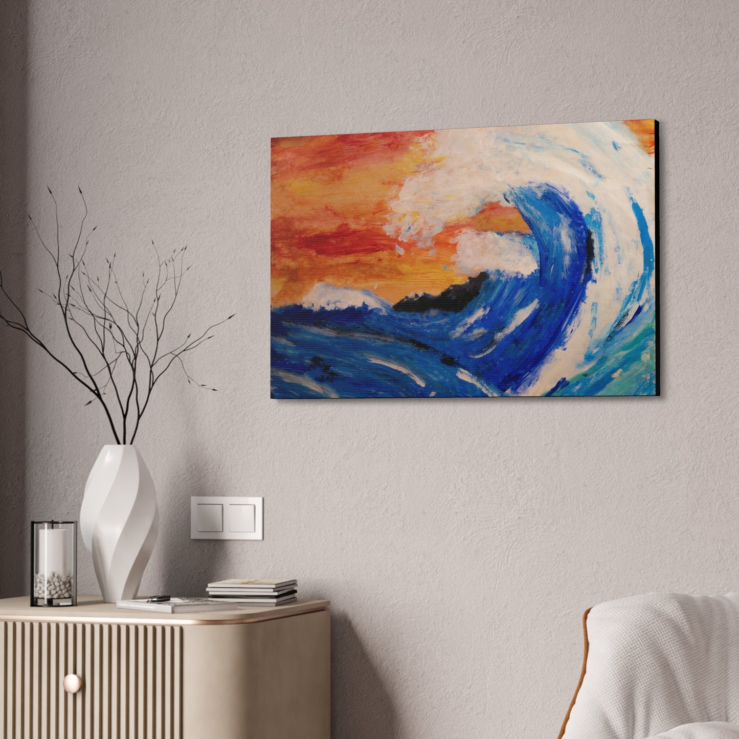 An Impressionists Wave Canvas