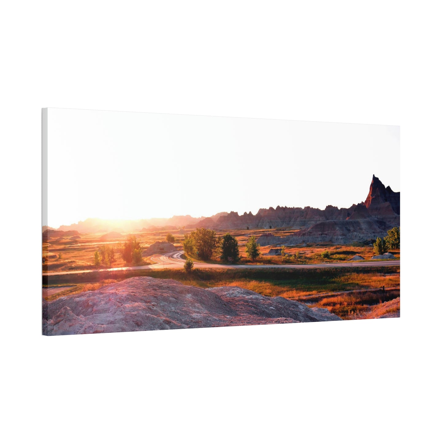 Sunset in The Badlands Canvas