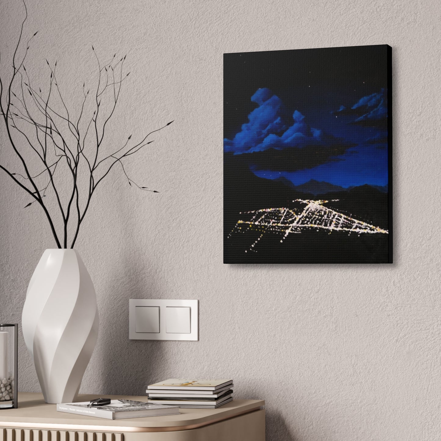 A City In The Rockies Canvas