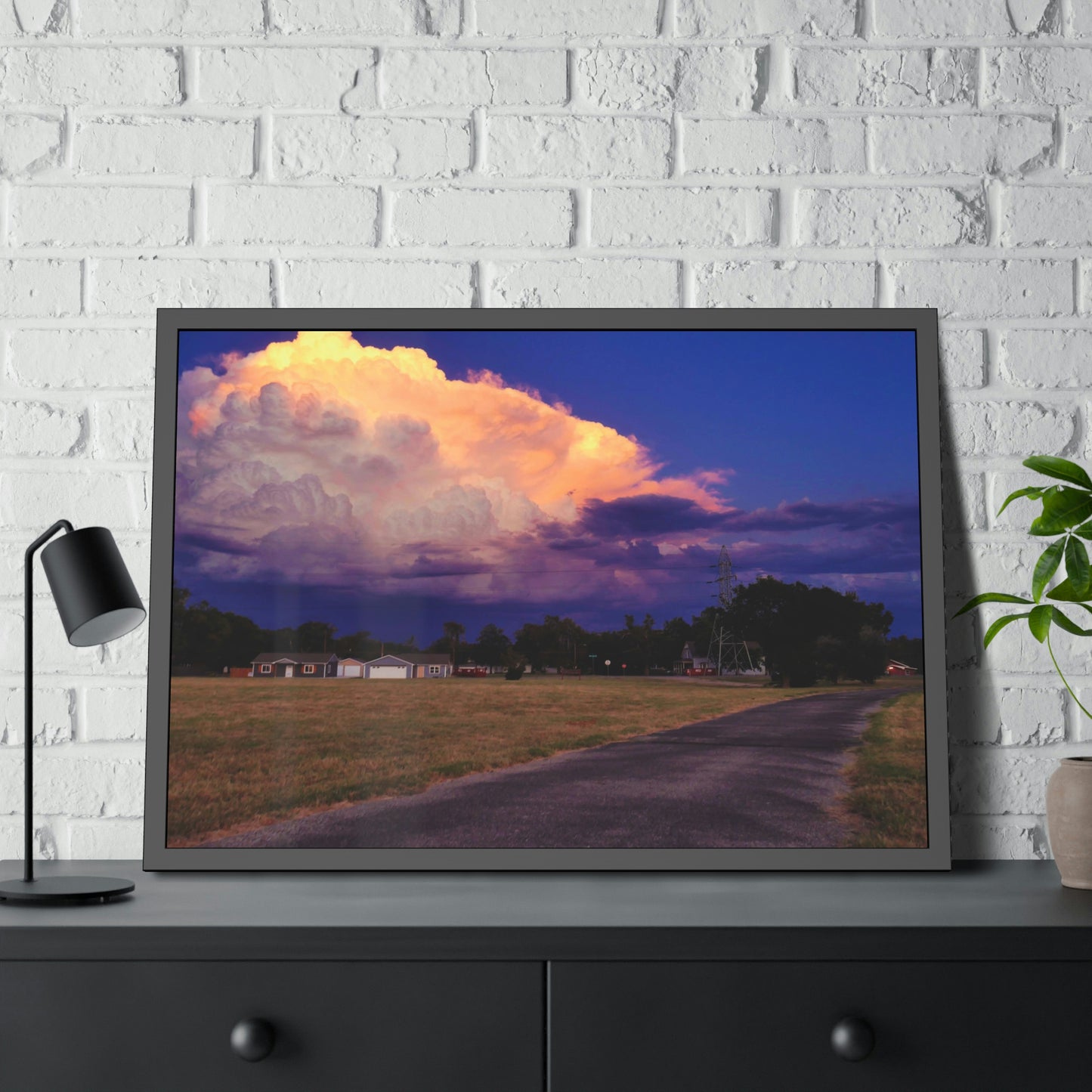 A Kansas Summer Storm Framed Picture