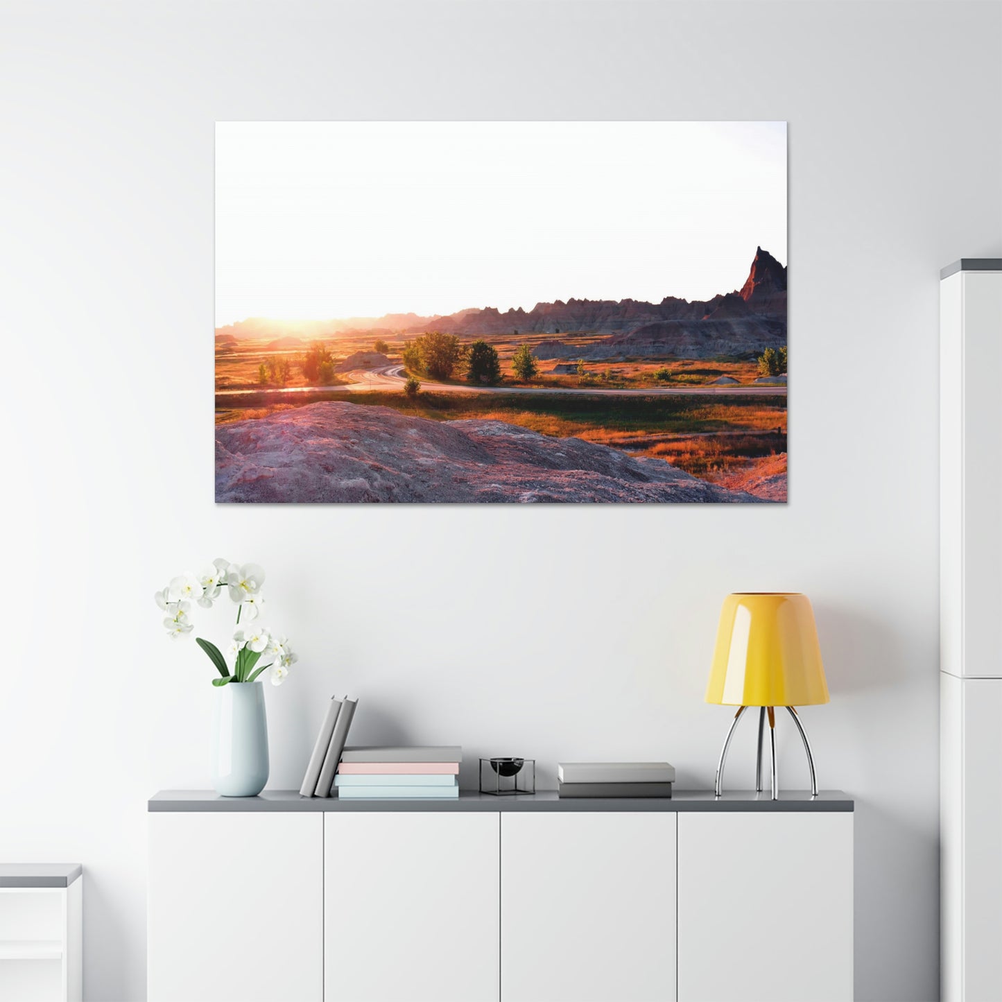 Sunset in The Badlands Canvas