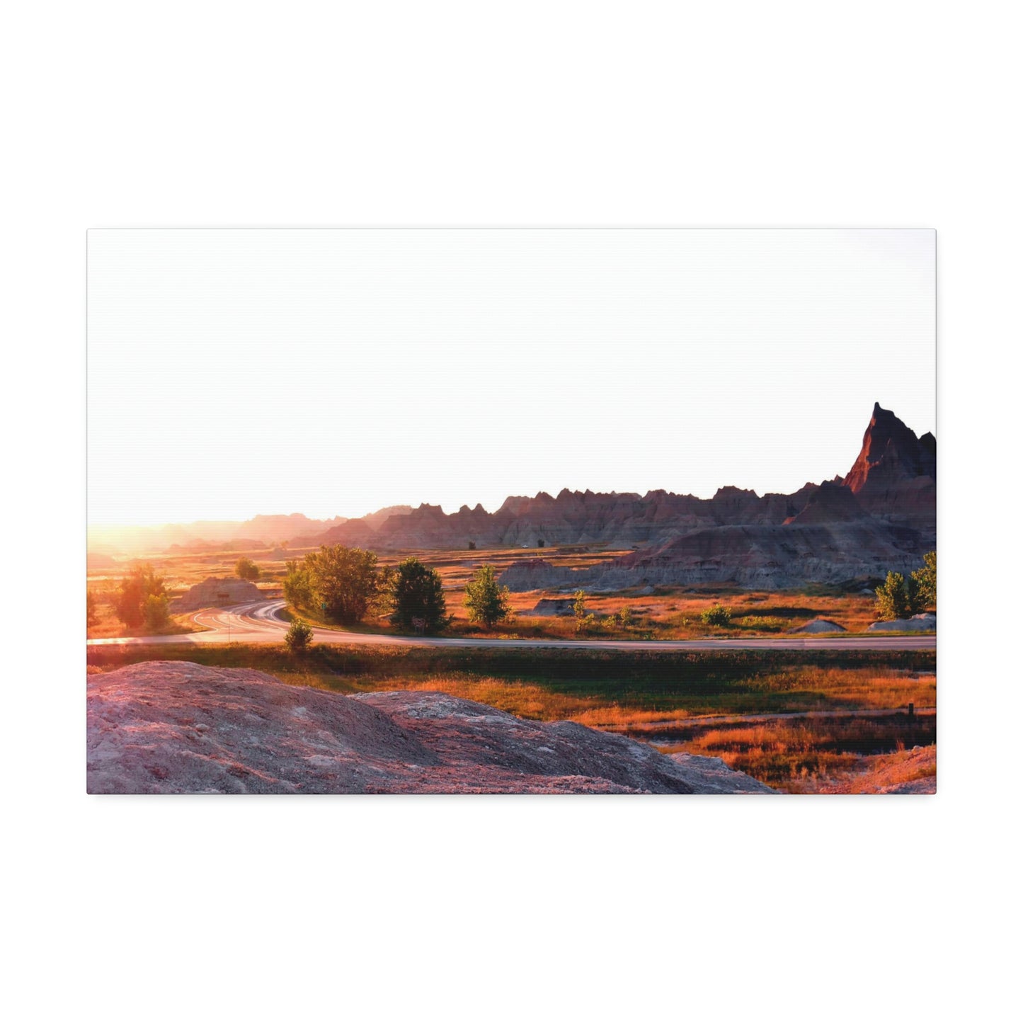 Sunset in The Badlands Canvas