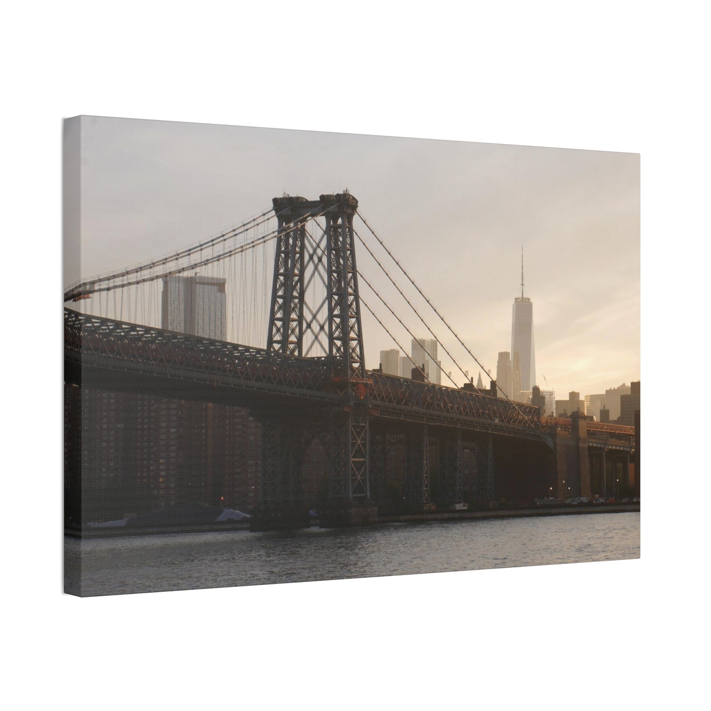 The Manhattan Bridge into NYC Canvas