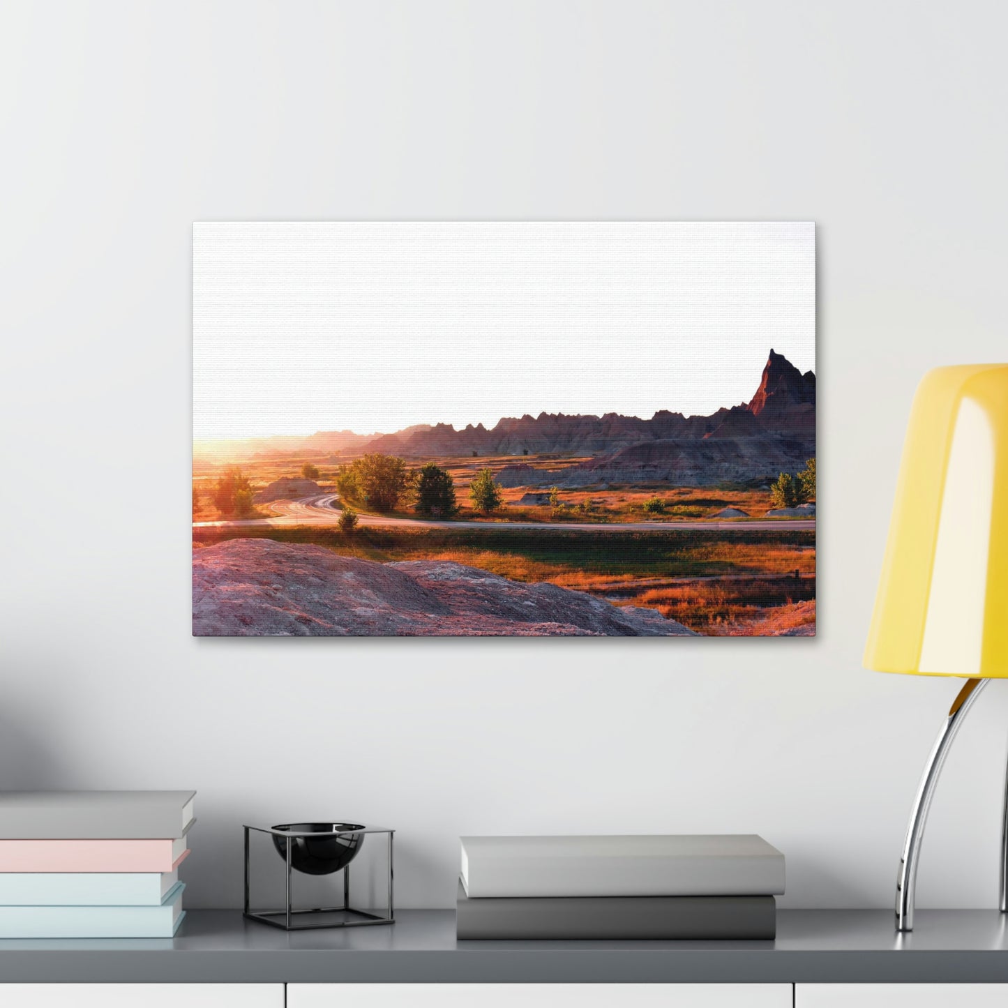 Sunset in The Badlands Canvas