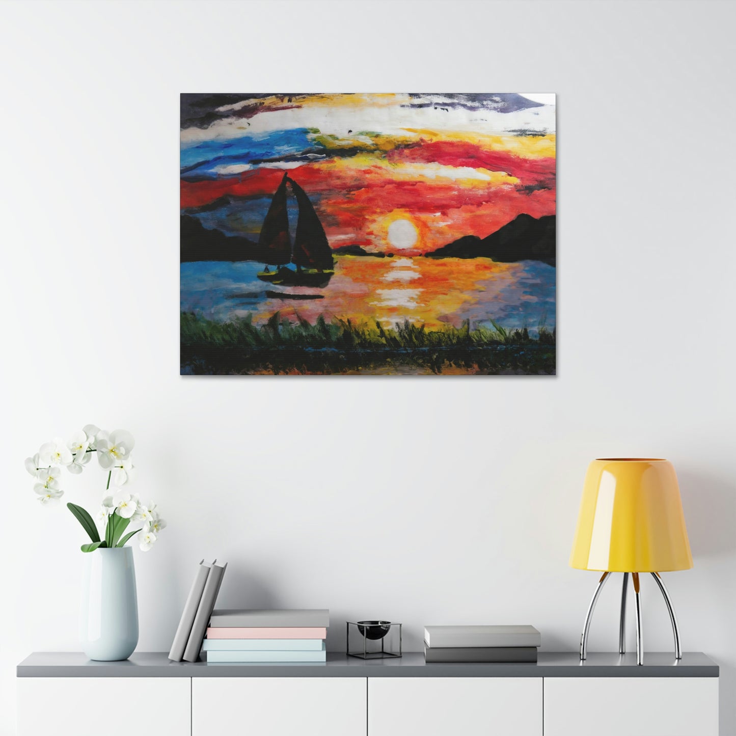 An Impressionists Sailboat Canvas