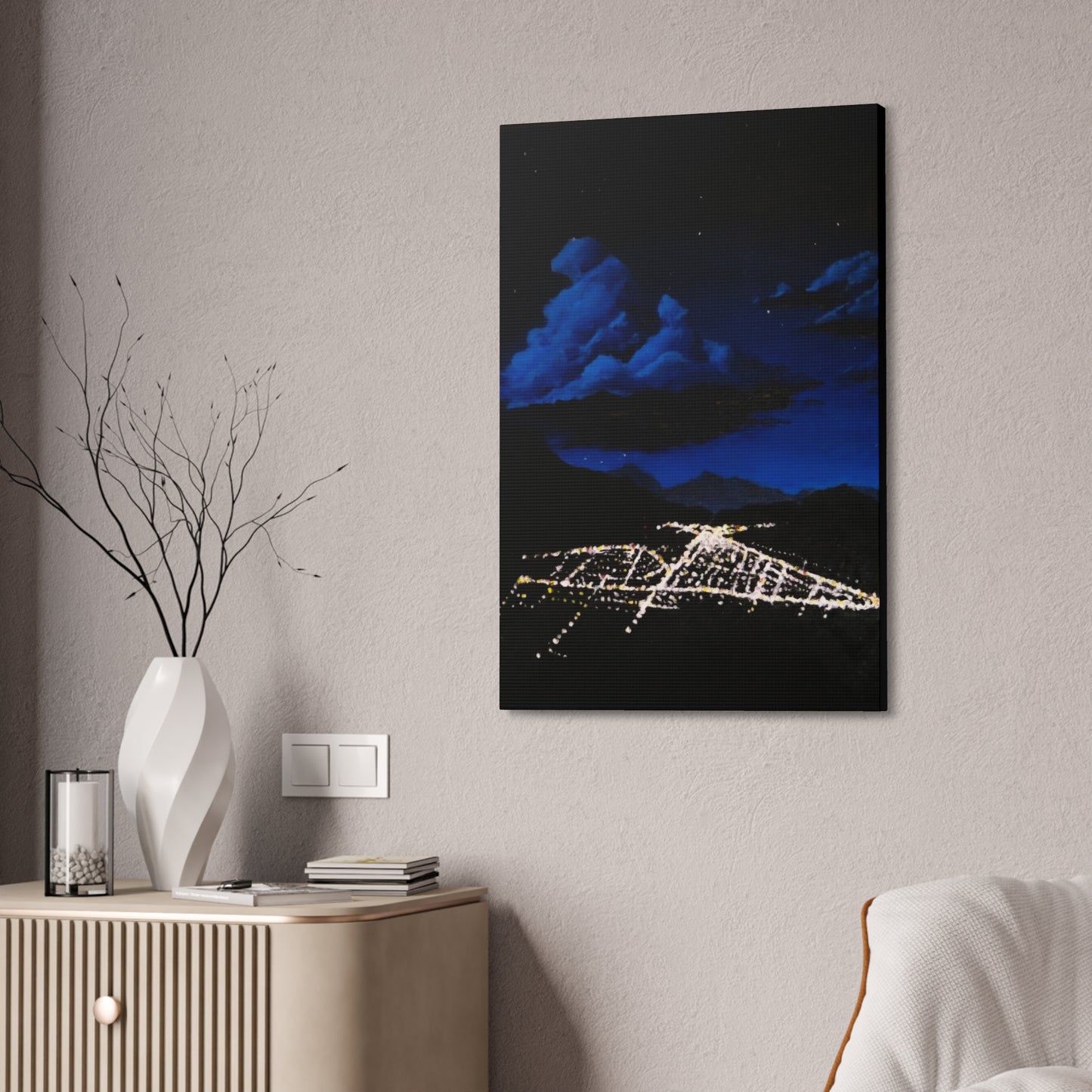 A City In The Rockies Canvas