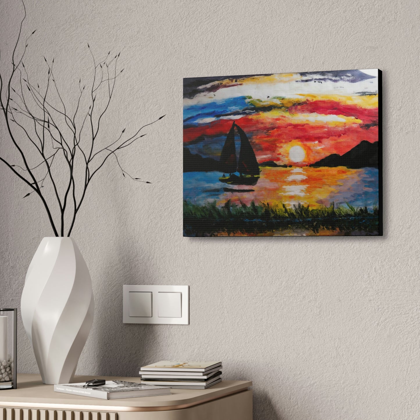 An Impressionists Sailboat Canvas