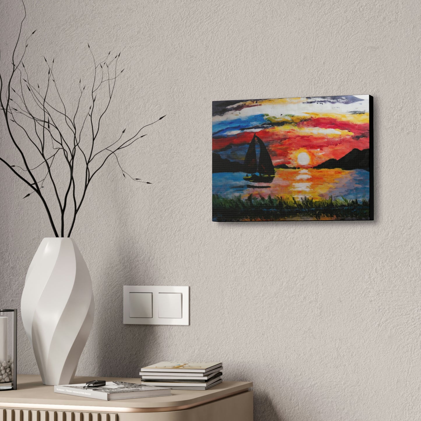 An Impressionists Sailboat Canvas