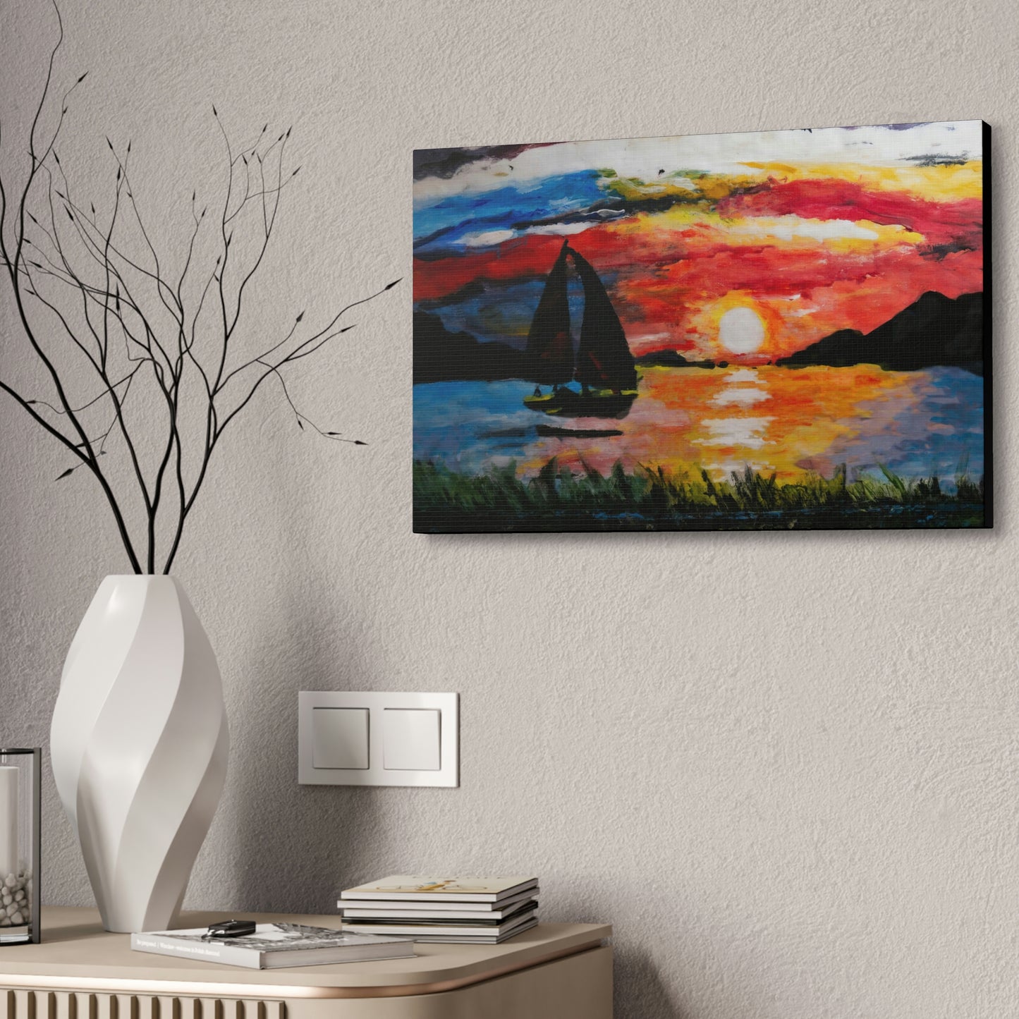 An Impressionists Sailboat Canvas