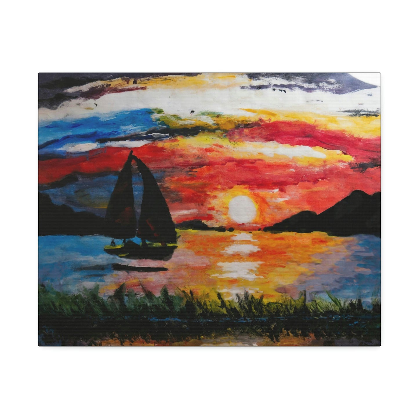 An Impressionists Sailboat Canvas