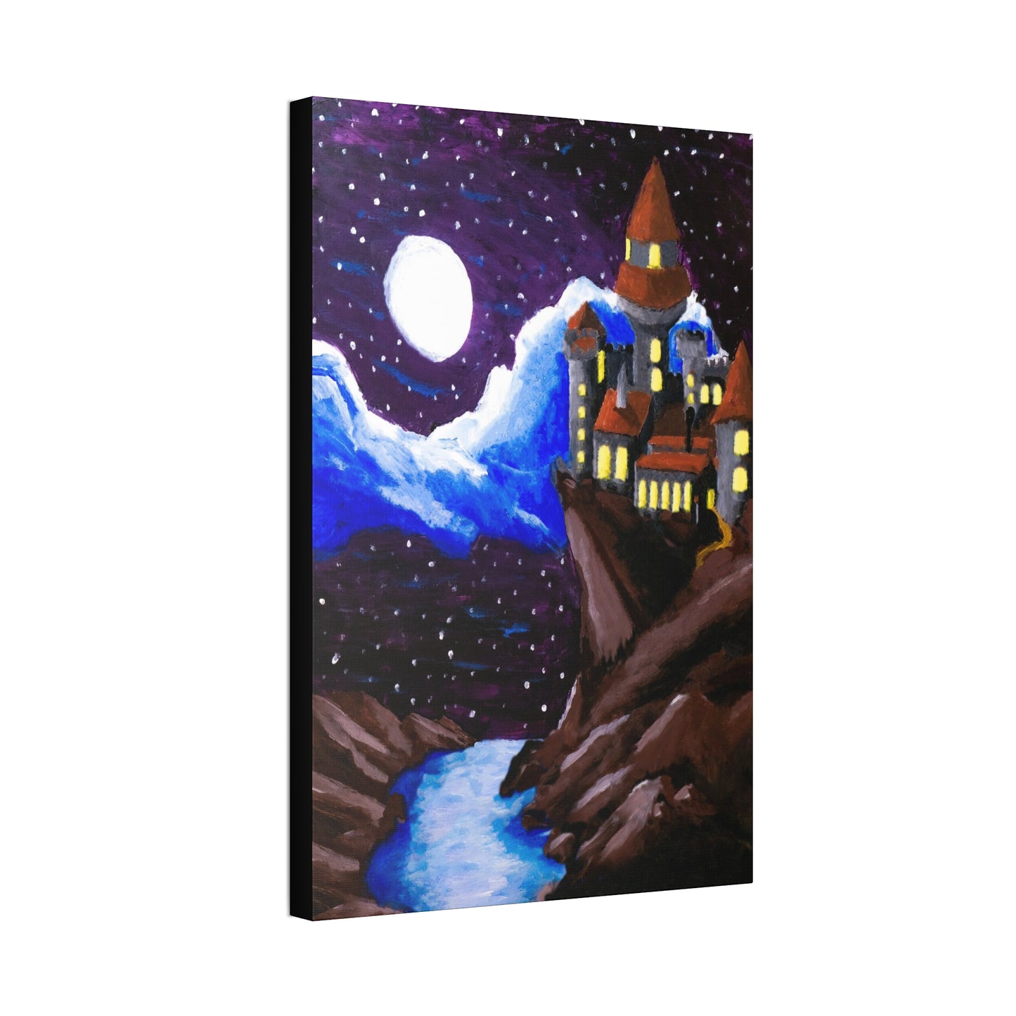 A Moonlit Castle Canvas