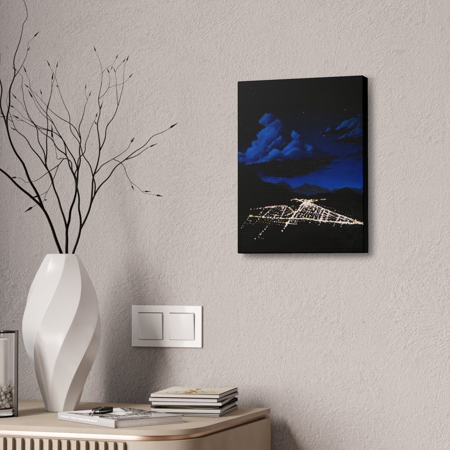 A City In The Rockies Canvas