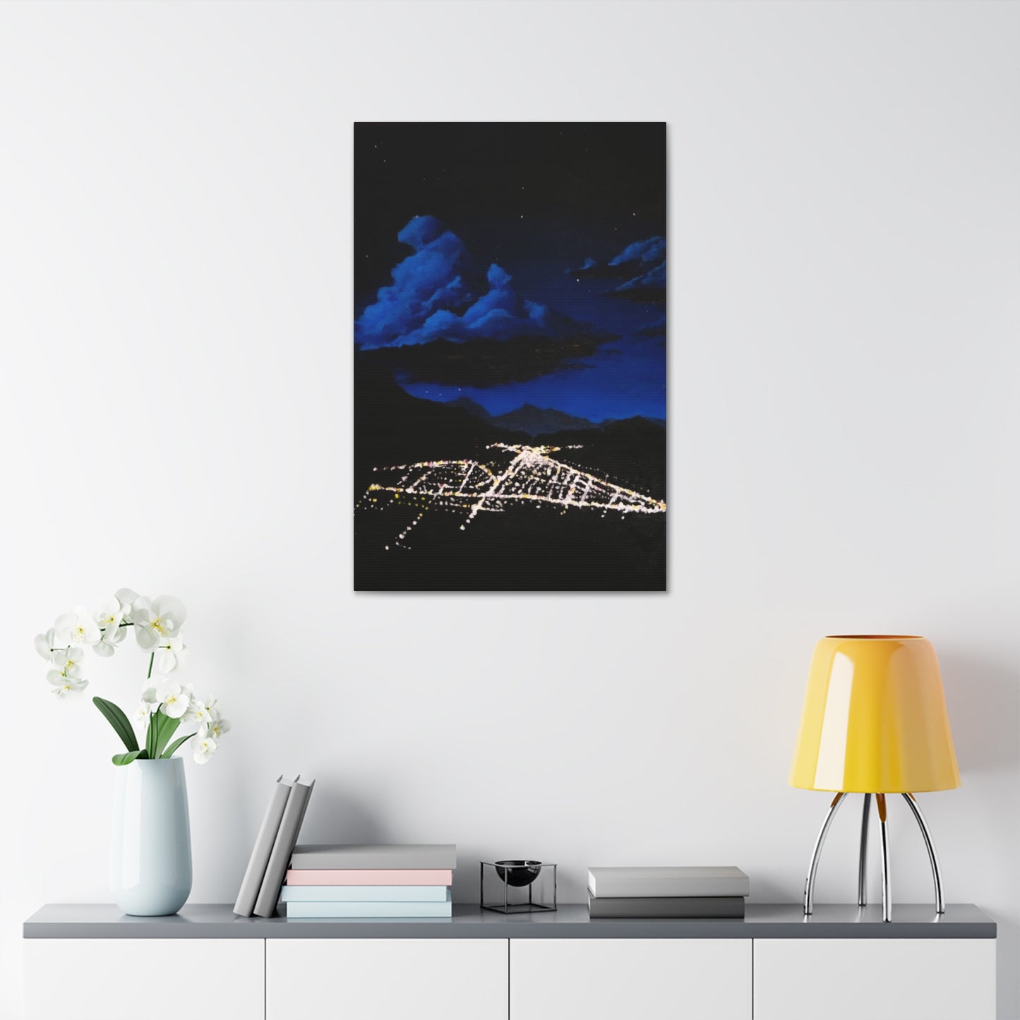 A City In The Rockies Canvas