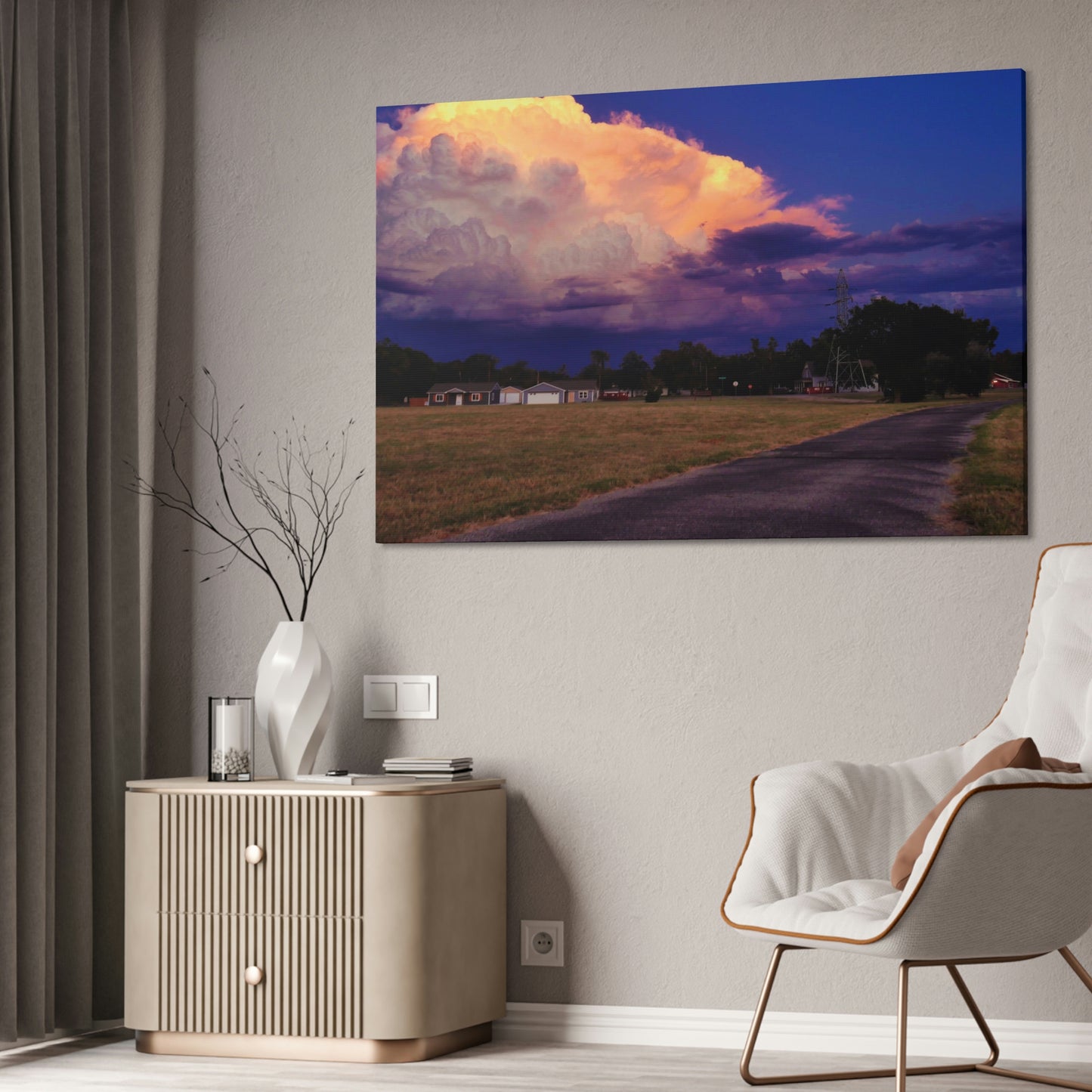 A Kansas Summer Storm Canvas
