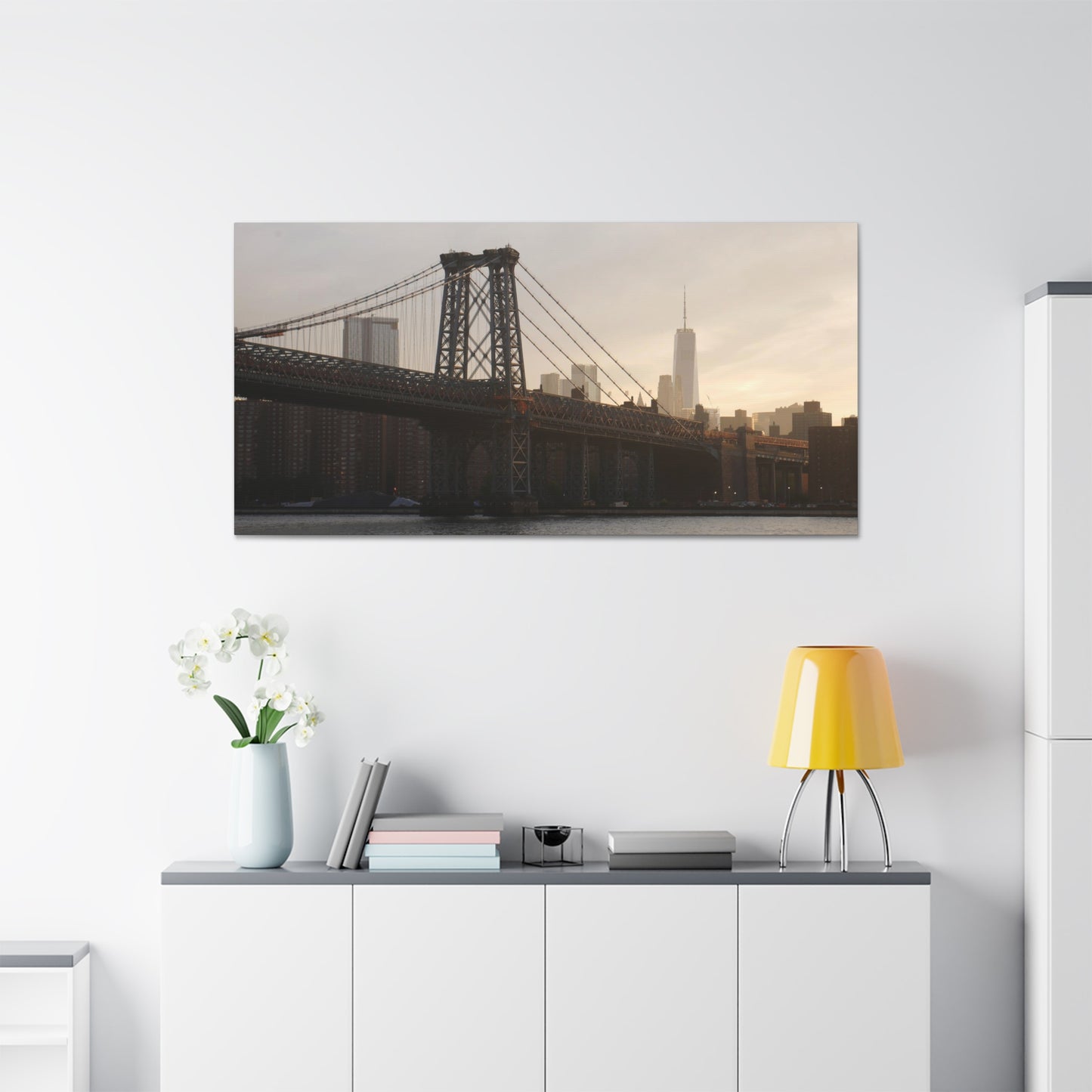 The Manhattan Bridge into NYC Canvas