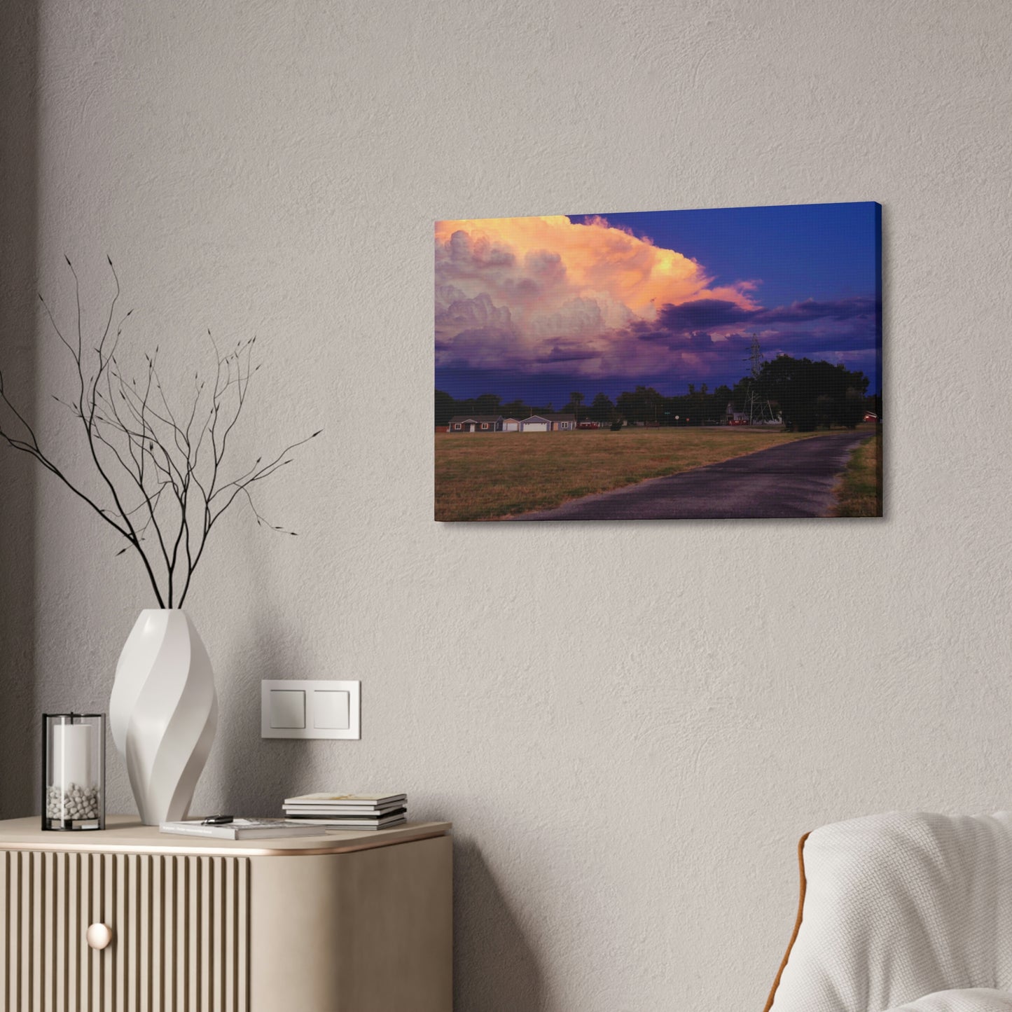 A Kansas Summer Storm Canvas