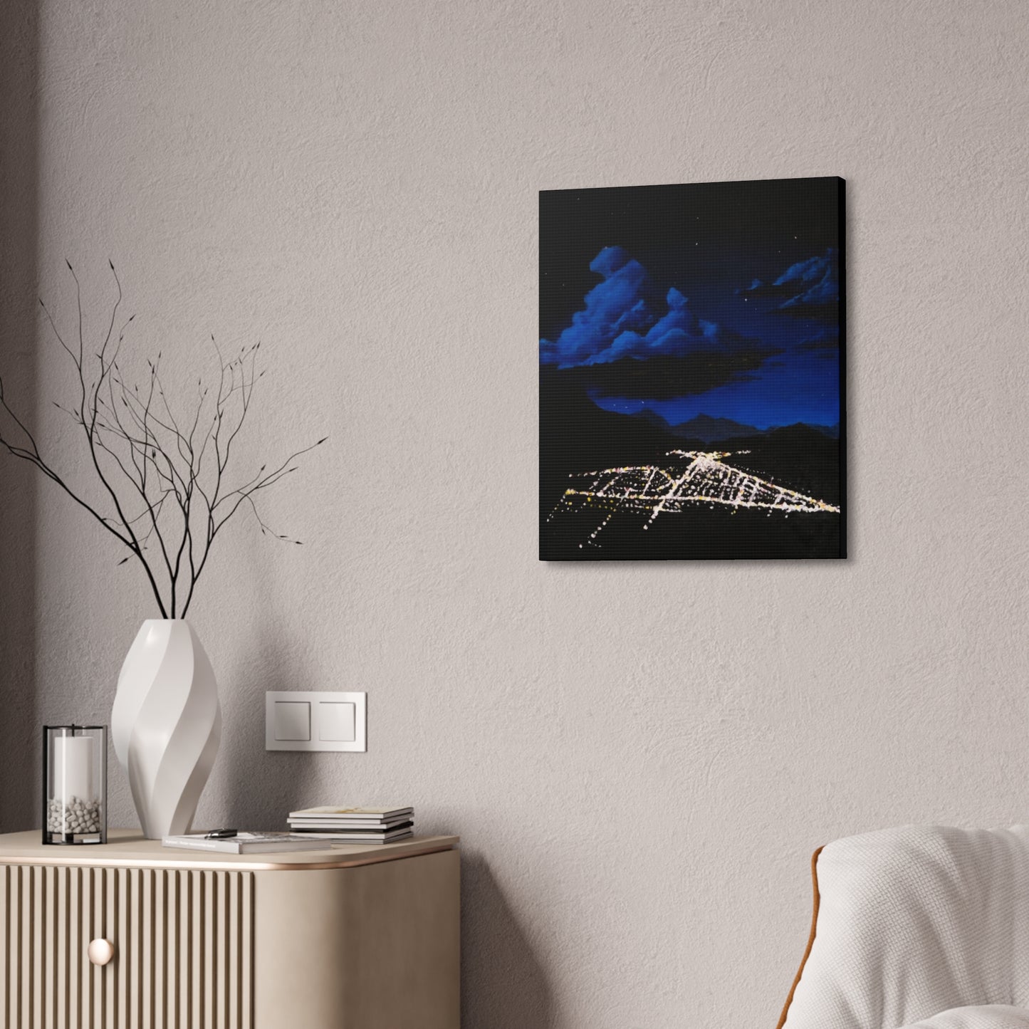 A City In The Rockies Canvas
