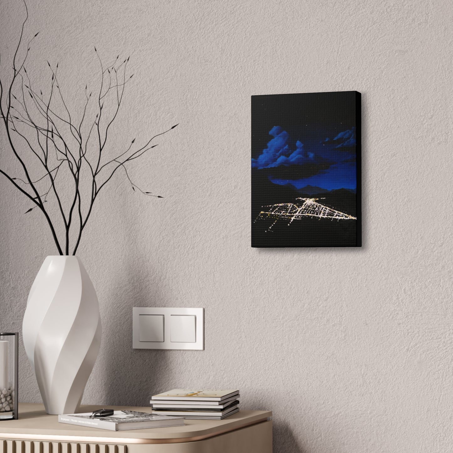 A City In The Rockies Canvas