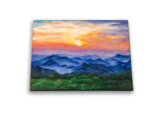 Sunset In The Rockies Original Artwork