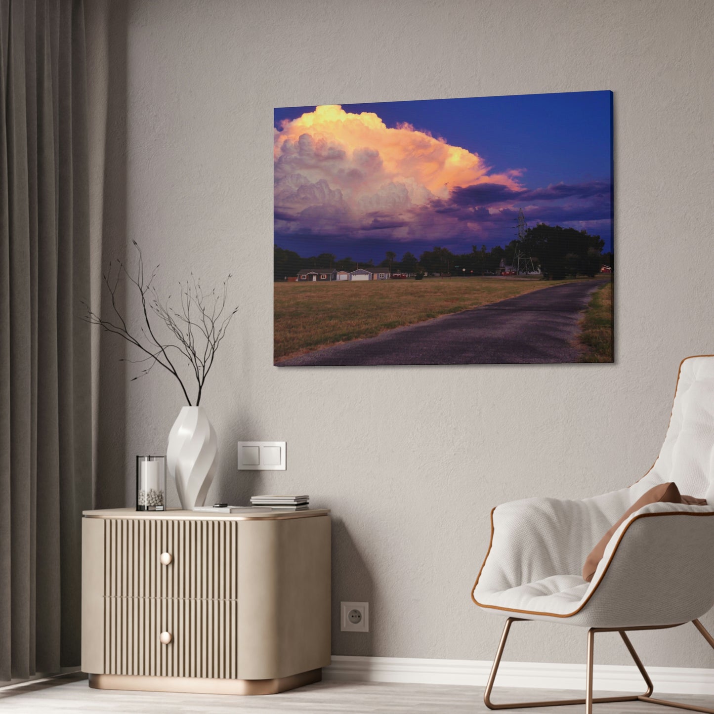 A Kansas Summer Storm Canvas