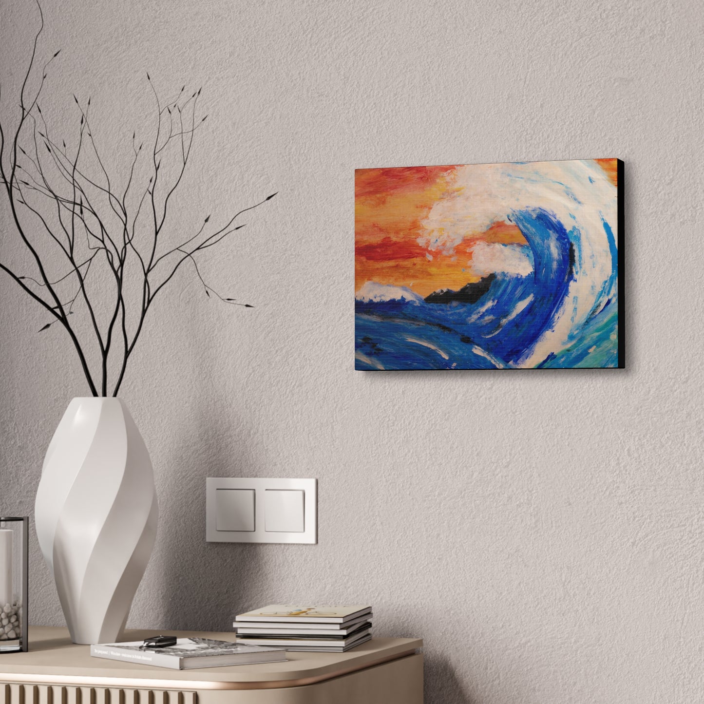 An Impressionists Wave Canvas