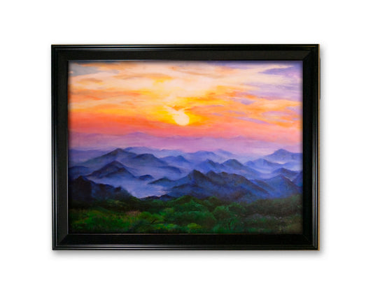 Sunset Over the Rockies Poster