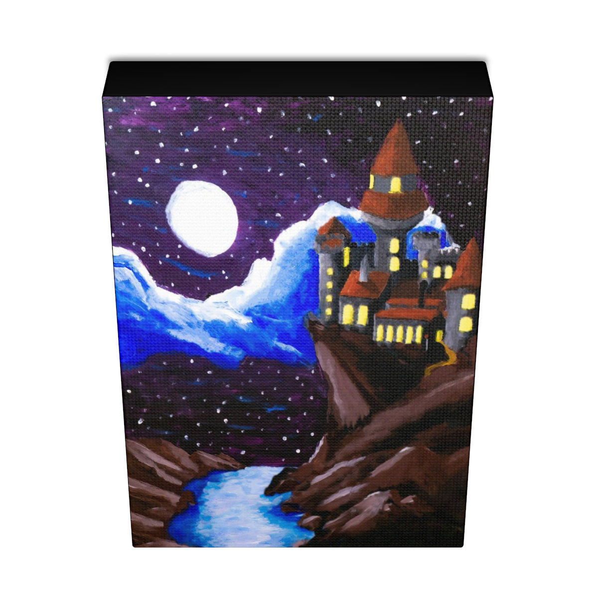 A Moonlit Castle Canvas