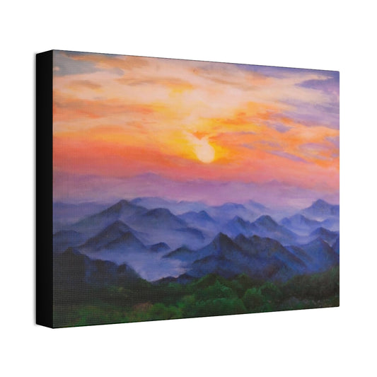 Sunset Over The Rockies Canvas
