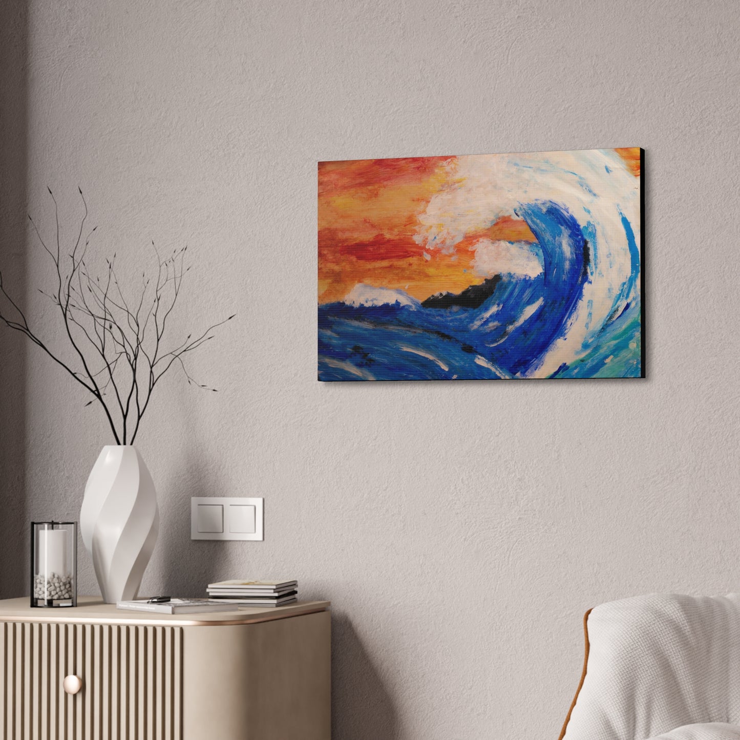 An Impressionists Wave Canvas